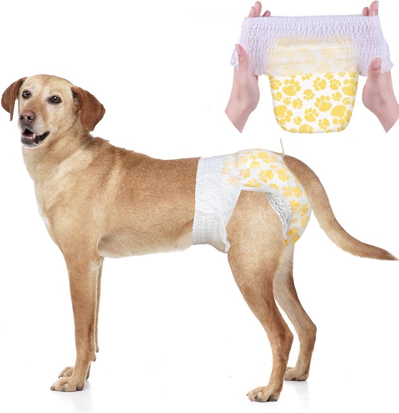 Dono Dog Diapers Female Large with Stretchy Waist, Disposable Pull Up Full Wrap Puppy in Heat Period Diapers, 360° Leak-Proof Super Absorbent Doggie for Small Medium Large Dogs - Image 1